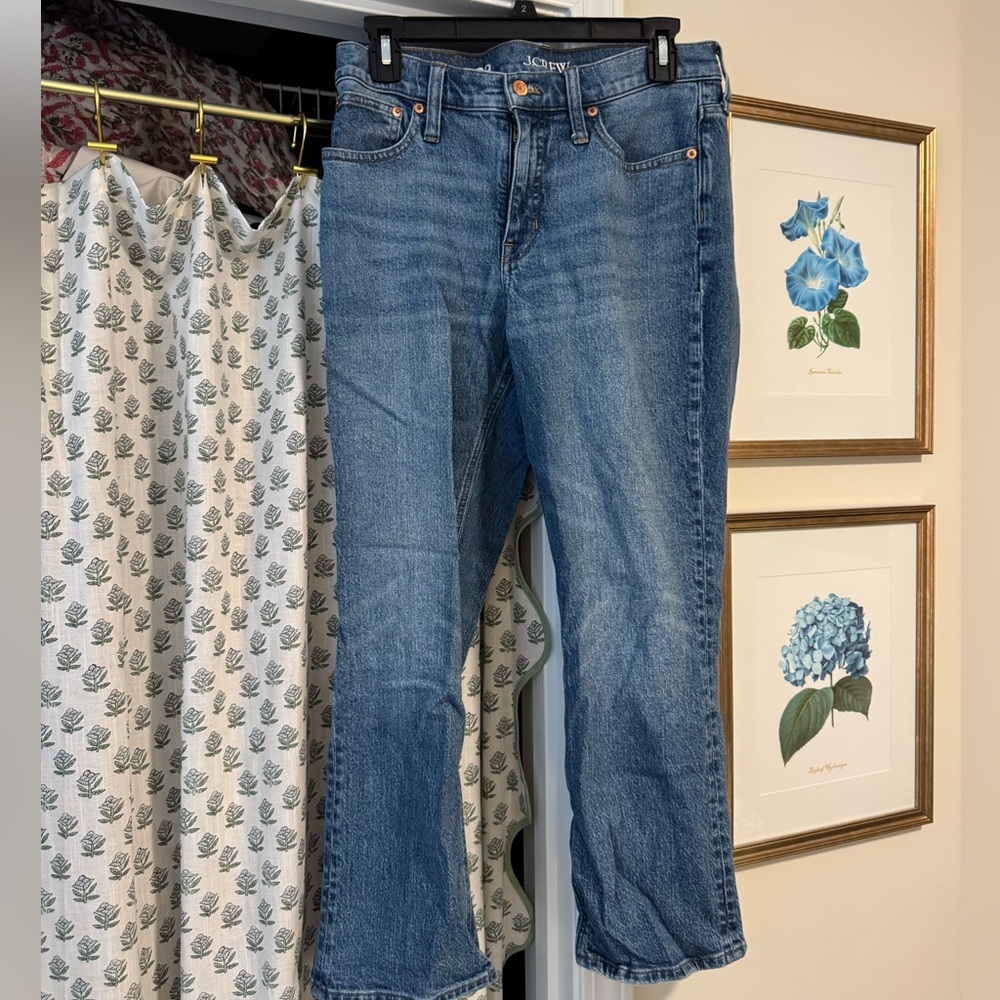 J Crew Blue 9” Demi Boot Crop Jeans